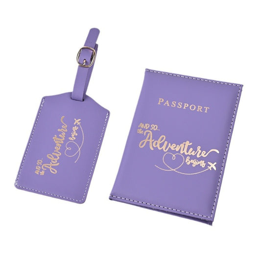 Adventure Bronzing Passport Cover Ticket Clip Id Package