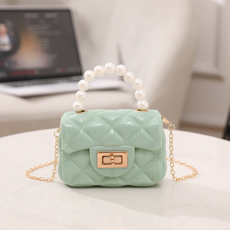 Elegant Jelly Cute Princess Style Pearl Crossbody Bags