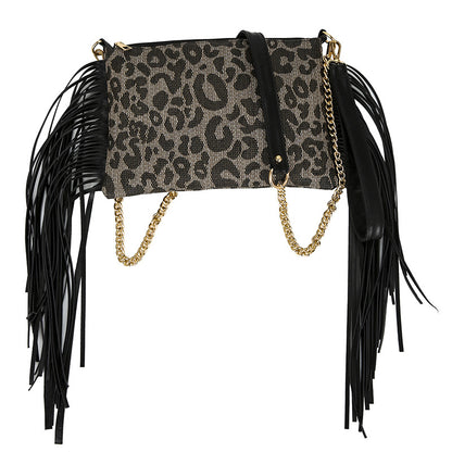 Women's Graceful Innovative Tassel Printed Chain Crossbody Bags