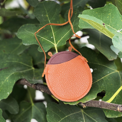 Porte-monnaie pour enfants en cuir souple à motif litchi