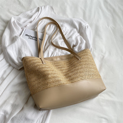 Women's Straw Woven Personality Trendy Simple Beach Shoulder Bags