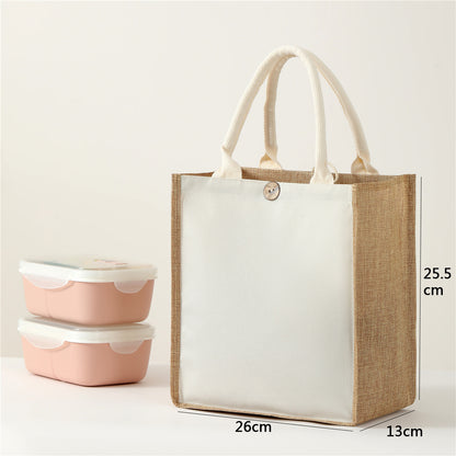 Blank Canvas Painting Jute Tote Cotton Handbags