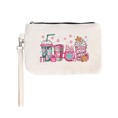 Canvas Printing Hand Portable Mobile Zipper Purses