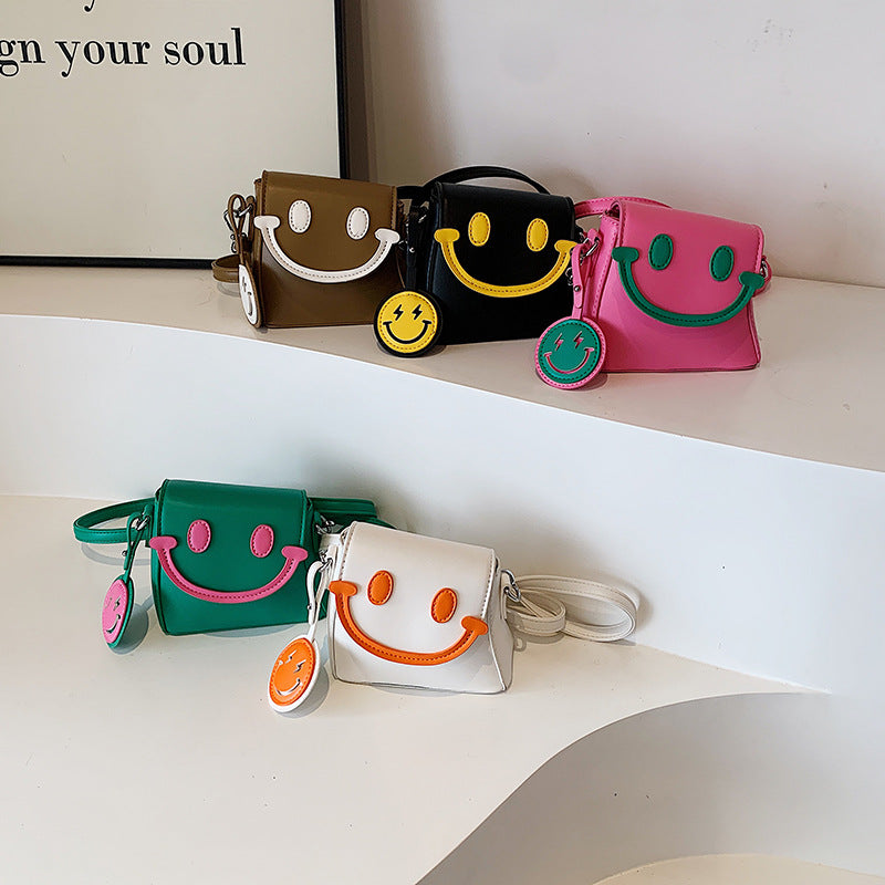 Women's Creative Small Cute Smiley Face Contrast Children's Shoulder Bags