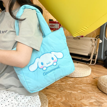 Cute Cartoon Embroidery Down Lightweight Commuter Bags