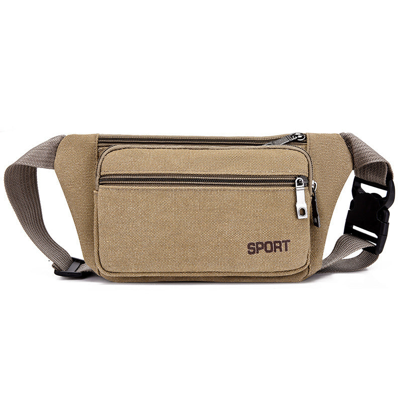 Women's & Men's & Thickening Exercise Running Canvas Men's Waist Packs