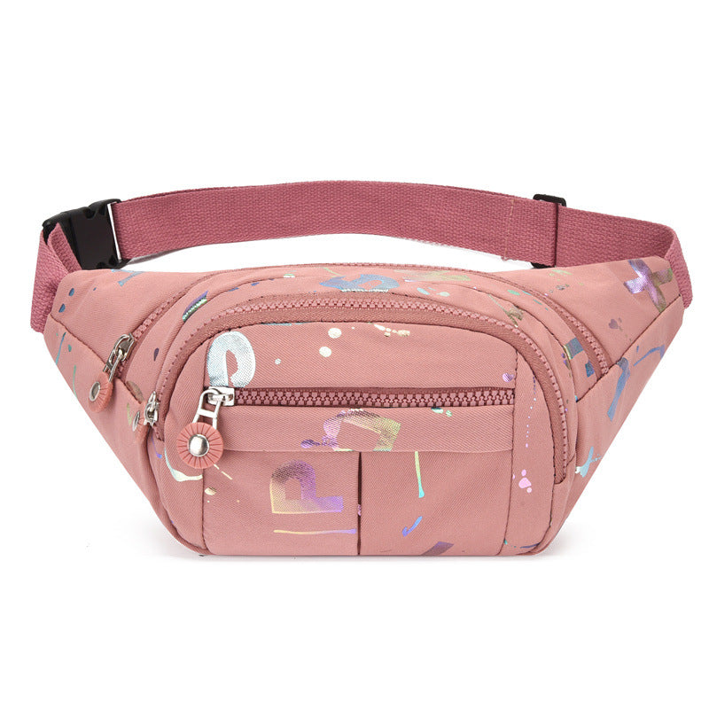 Cloth Multilayer Fashion Bronzing Bright Leather Waist Packs