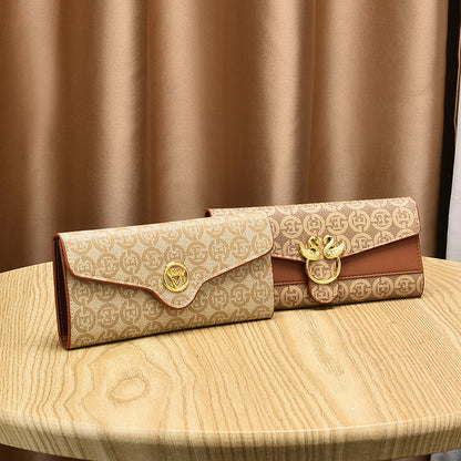 Women's Glamorous Unique Fashion Retro Long Ladies Wallets