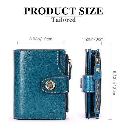 Women's Short Korean Fashion Hasp Clutch Pocket Ladies Wallets