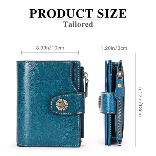 Women's Short Korean Fashion Hasp Clutch Pocket Ladies Wallets