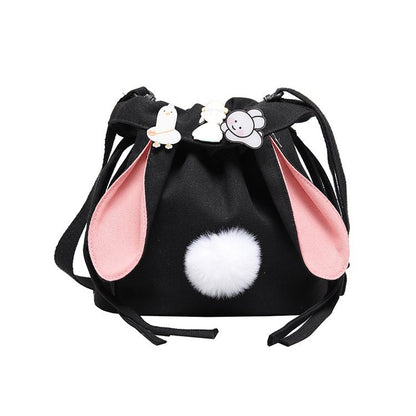 Canvas Female Winter Cute Rabbit Ears Shoulder Bags