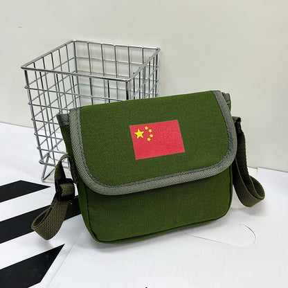 Children's Pouch Trendy Red Army Five-pointed Star Retro Children's Shoulder Bags