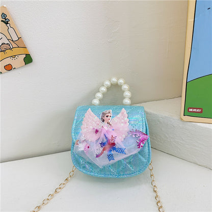 Sacs à bandoulière classiques pour femmes, enfants et princesse Elsa Cute Pearl