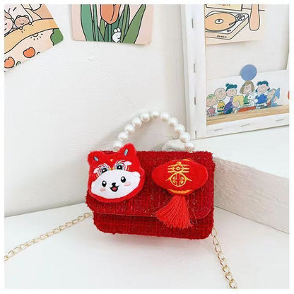 Sacs à bandoulière pour enfants style petite princesse mignonne rouge