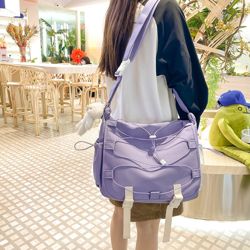 Braid Rope Transparent Solid Color Flap Crossbody Bags