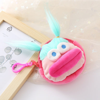 Braid Sausage Mouth Potato Creative Doll Coin Purses