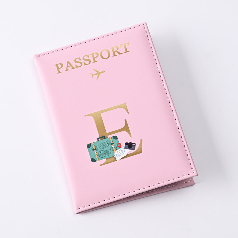 Étui pour passeport en cuir au design de lettre cool