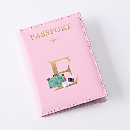 Étui pour passeport en cuir au design de lettre cool