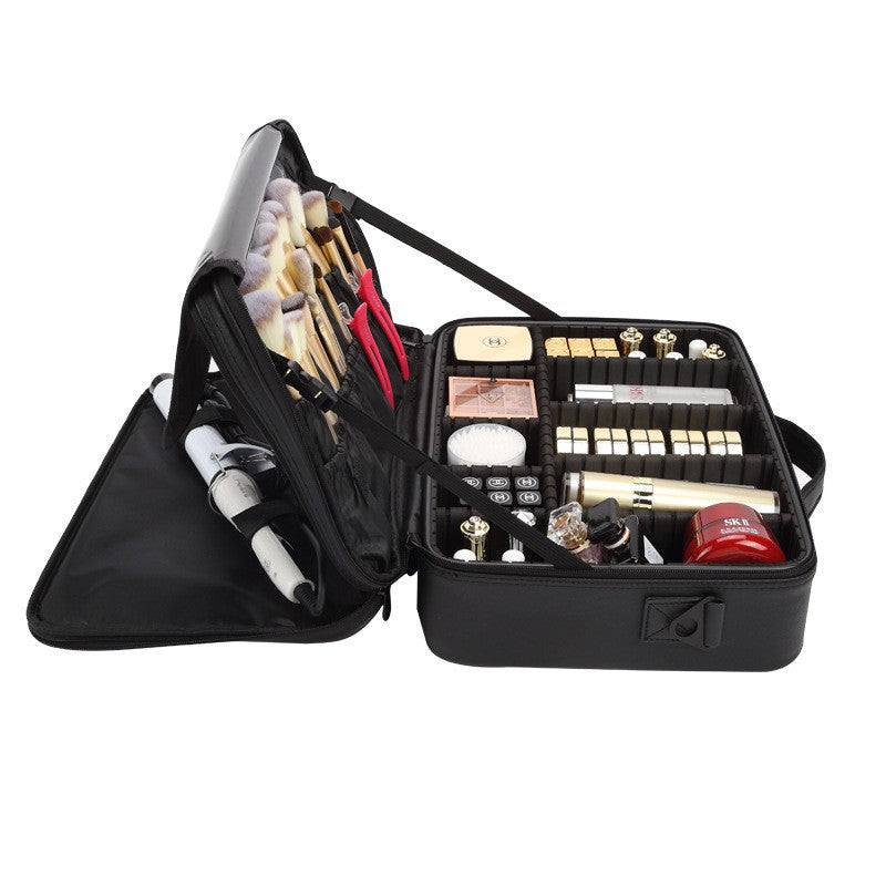 Trousse de maquillage de grande capacité pour femme, trousse de maquillage pour ongles, tatouage, cosmétiques