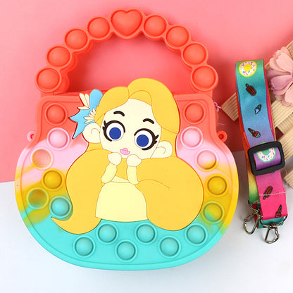 Killer Pioneer Cartoon Color Silicone Portable Children's Coin Purse