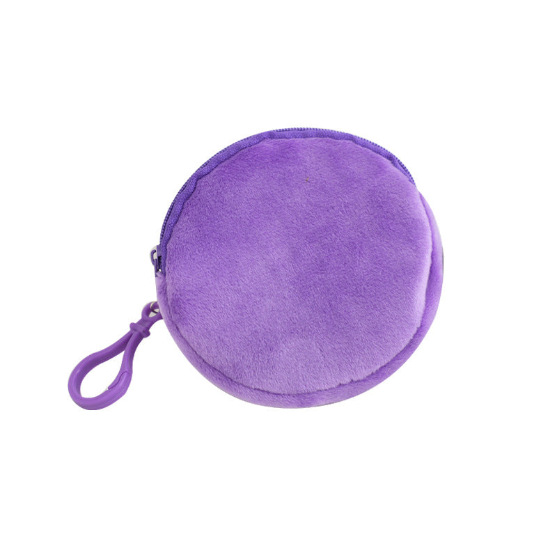 Women's & Children's & Creative Round Mini Plush Headset Children's Coin Purse