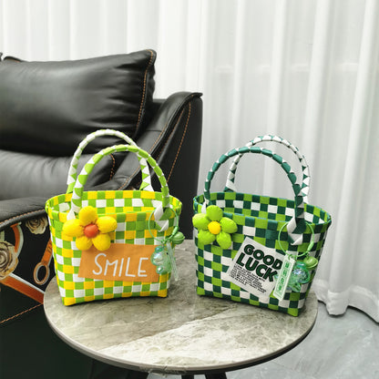 Woven Hand Collar Beach Vegetable Basket Handbags