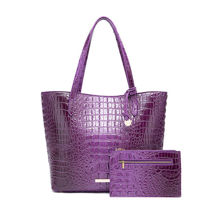 Sac à main fourre-tout pour femme motif crocodile rétro Brahmin