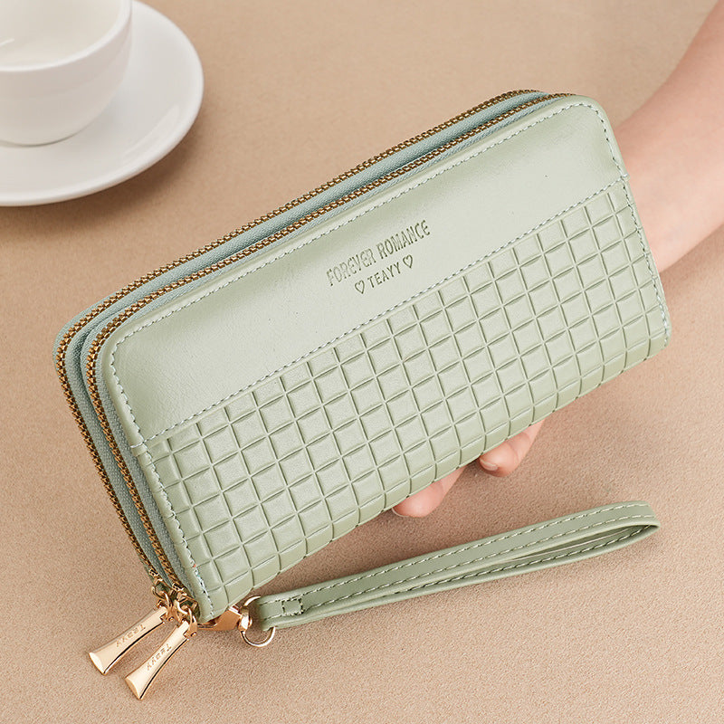 Women's Long Stitching Double Layer Zipper Ladies Wallets