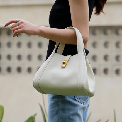 Panier à légumes pour femmes Niche en cuir véritable Style ailes Sacs à main à texture avancée