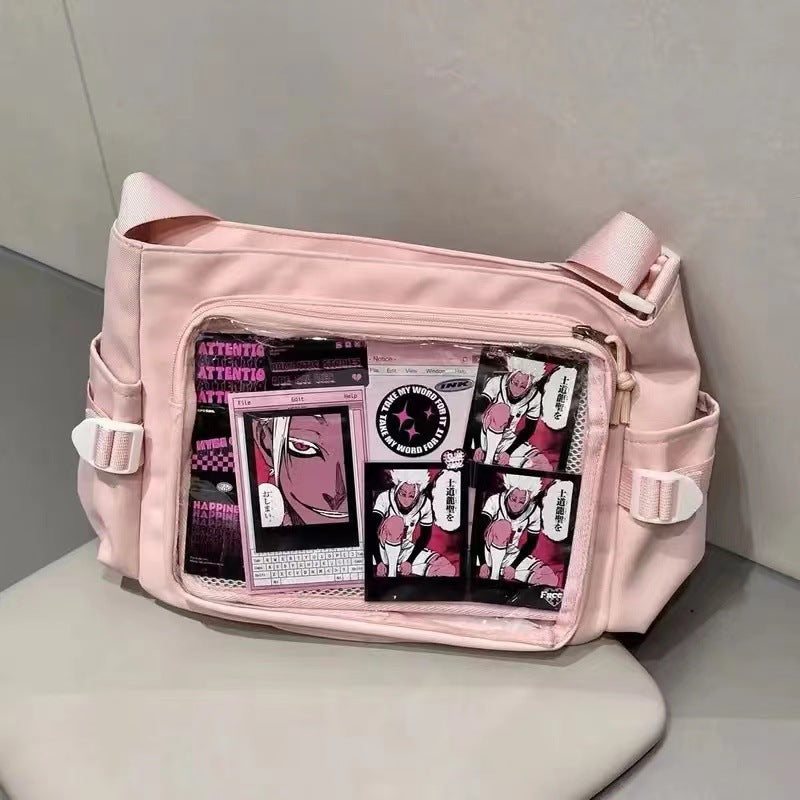 Women's Style Transparent Bar Cartoon Class Book Shoulder Bags