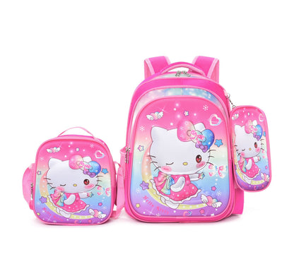 Ensemble de sacs à lunch pour crayons de dessin animé Cool Primary Set