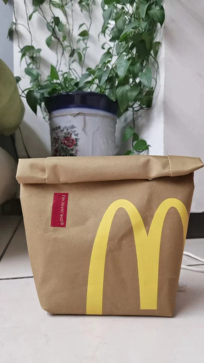 Sacs à bandoulière pour boîte à lunch avec impression sur papier McDonald