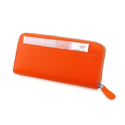 Women's Swiping Leather Long Style Expanding Clutch Ladies Wallets