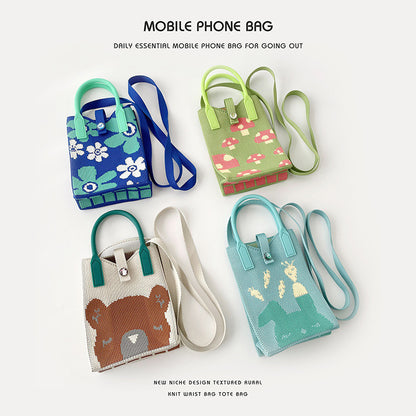 Innovative Cartoon Bear Mini Cell Design Handbags