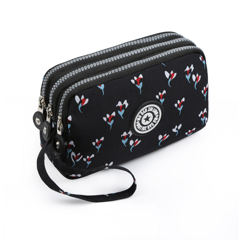 Women's Washed Denim Zipper Mobile Hand Portable Phone Bags