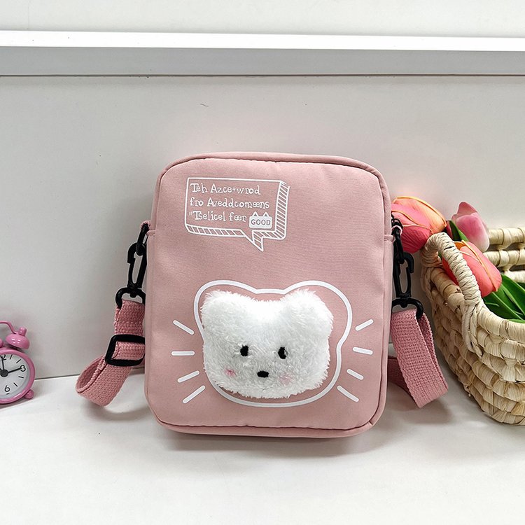 Cartoon Kitten Trendy Simple Nylon Cloth Shoulder Bags