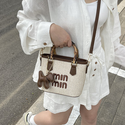 Women's Popular Trendy Beach Fashionable Knitted Shoulder Bags