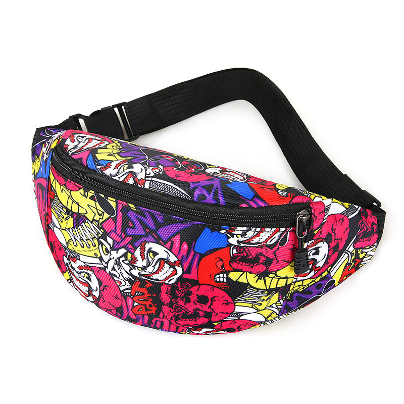 Men's Beautiful Printed Close-fitting Stall Goods Waist Packs