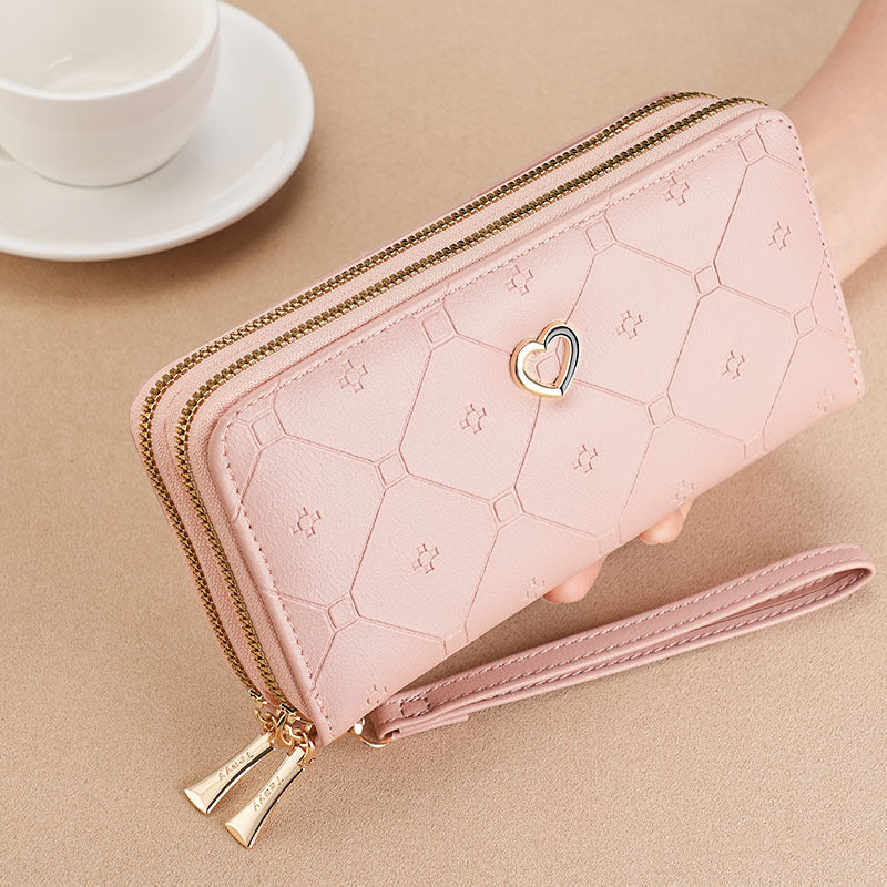 Charming Long Double Layer Zipper Fashion Handbags