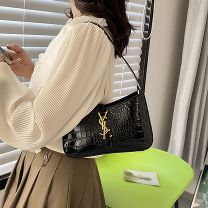 Crocodile Pattern Baguette Today Popular Trendy Shoulder Bags