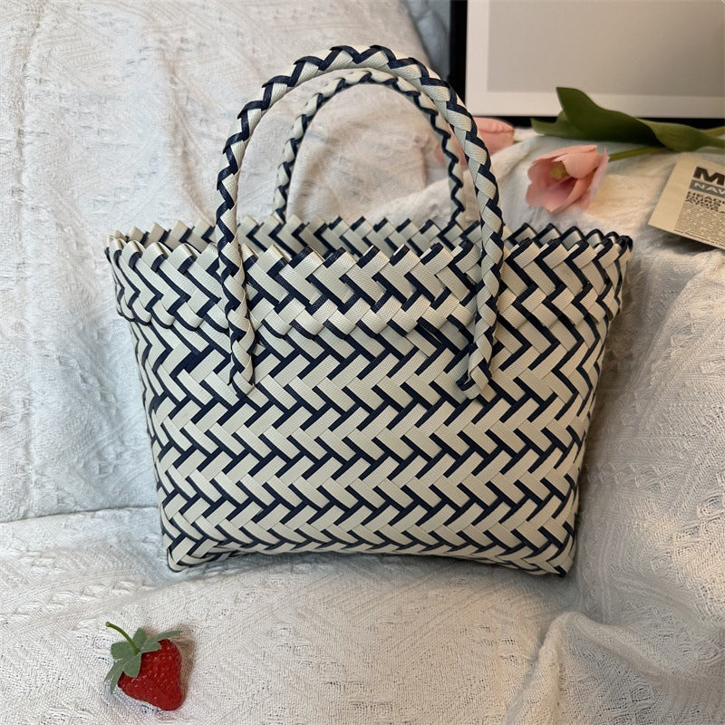 Women's Twill Hand-woven Woven Large Capacity Hand Handbags