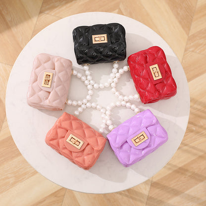 Elegant Jelly Cute Princess Style Pearl Crossbody Bags