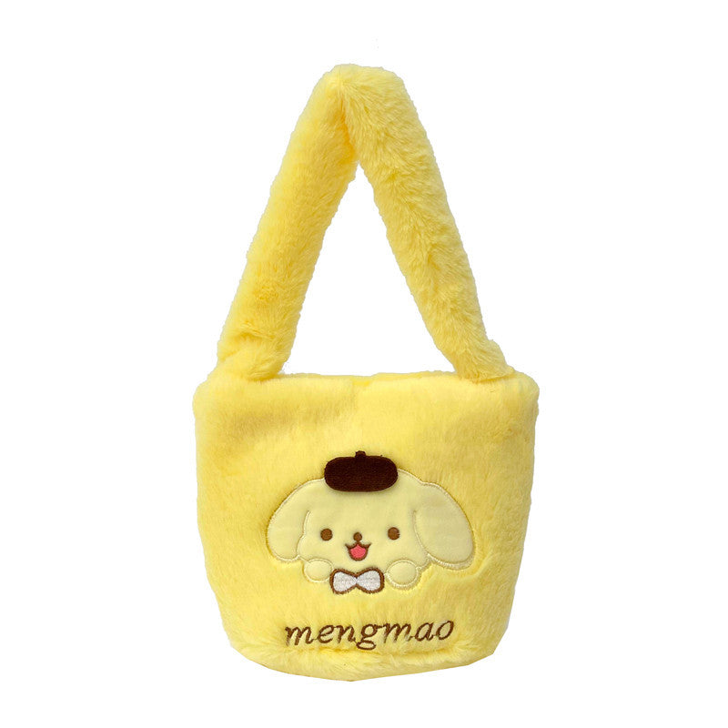 Trendy Furry Soft Storage Out Portable Handbags