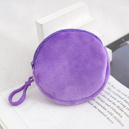 Women's & Children's & Creative Round Mini Plush Headset Children's Coin Purse