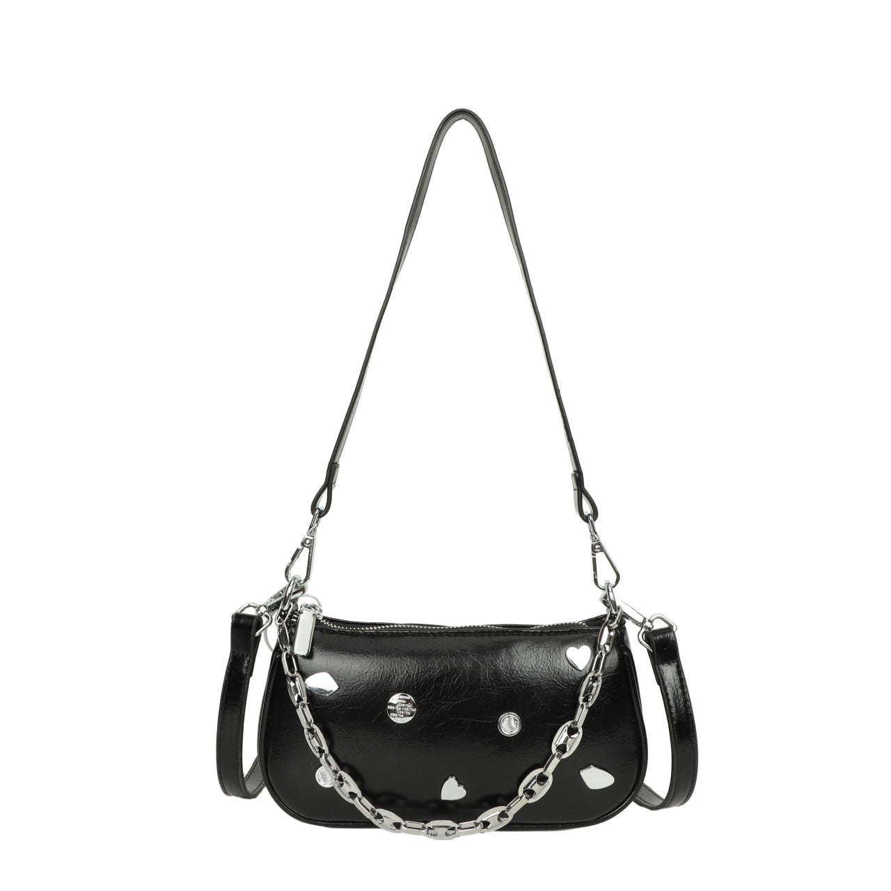 Women's Fashion Motorcycle Chain Metal Pull Cool Crossbody Bags