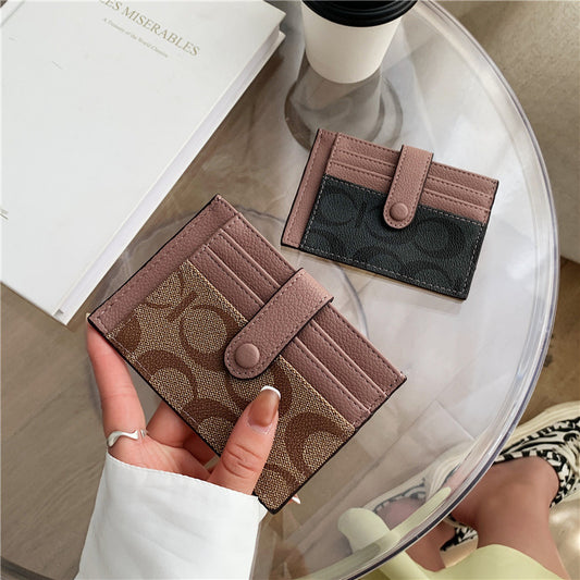 Women's One-piece Small Mini Exquisite Design Card Holder