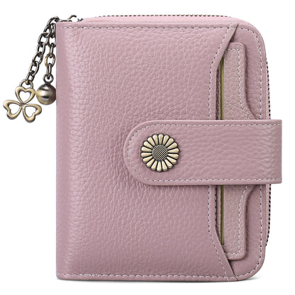 Women's Leather Female Short Korean Mini License Ladies Wallets