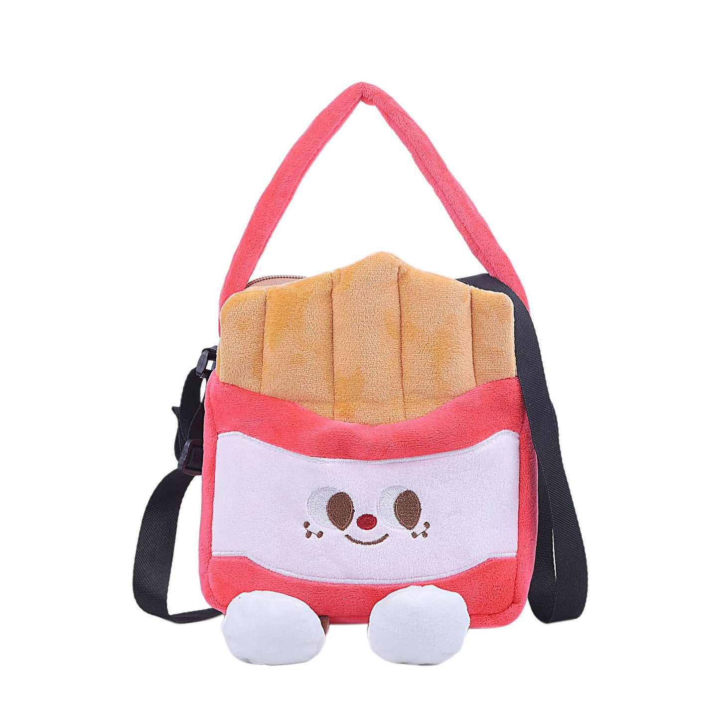 Women's Creative Cartoon French Fries Toy Plush Children's Shoulder Bags