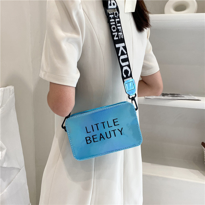 Women's Korean Printed Letter Fashion Laser Small Shoulder Bags