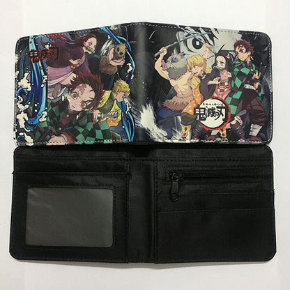 Anime Peripheral Ghost Blade Extinction Cartoon Printed Character Ladies Wallets